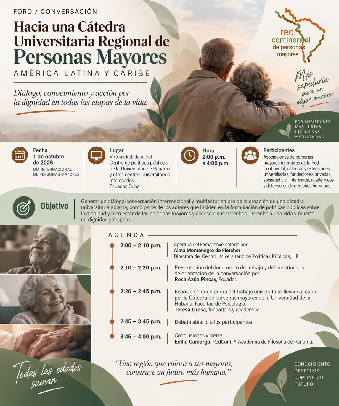 Foro conversatorio sobre personas mayores